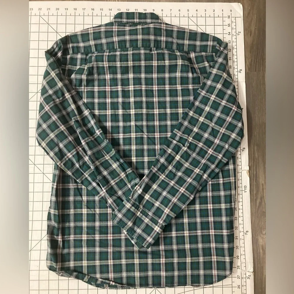 J. Crew Men’s‎ Medium Plaid Heathered Cotton Button Down Shirt